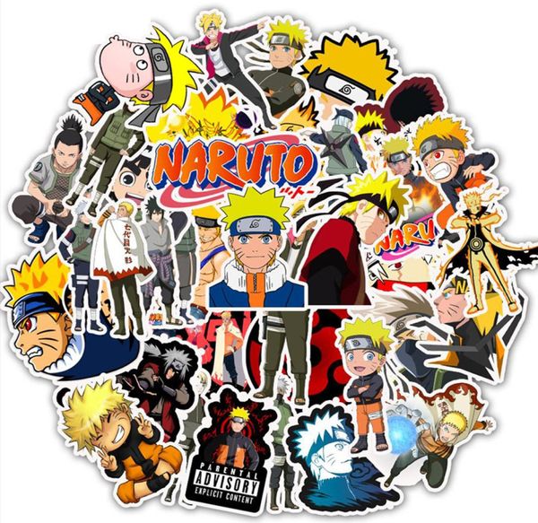 Confezione da 50 pezzi Intero cartone animato Anime Adesivi carini Ragazze Ragazzi Decalcomanie in vinile Collezione Chitarra Laptop Skateboard Motore Bottiglia Auto D5948338