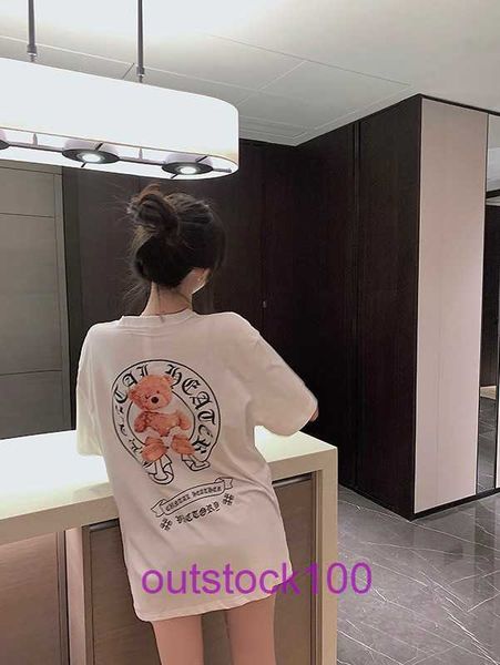 Chromms Hearts Erkek Baskı Yaratıcı T Shirt Nefes Alabilir Kadın Kısa Kollu Baskılı Tembel Resmi Görüntüler Uzun Stil 35 Gerçek Logo ile