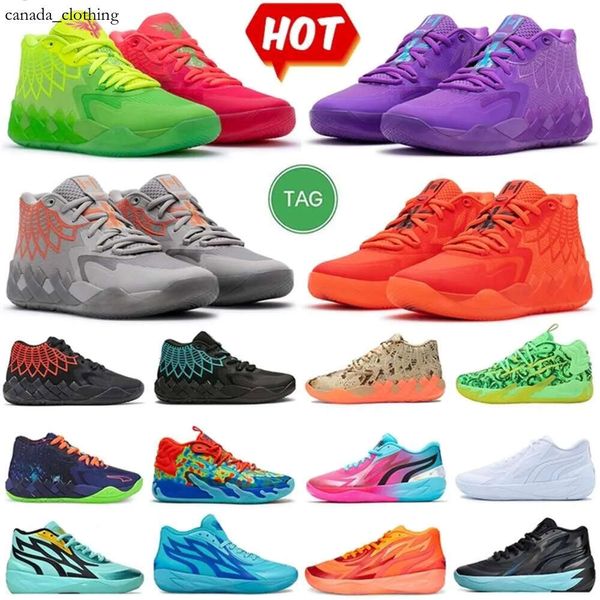 Lamelo Ball 1 Mb.01 Homens Tênis de Basquete e Morty Rock Ridge Red Queen Not From Here Lo Ufo City Black Blast Mens Trainers Sports Sneakers Us 7-12 560