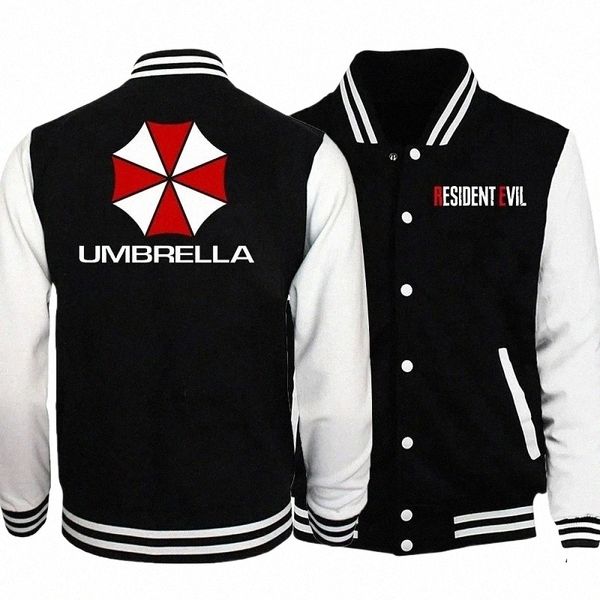 r-resident E-Evils Umbrella Jaqueta de Beisebol Meninos Meninas Moletons Casuais Mulheres Mens Jaqueta Casaco Legal Uniformes de Beisebol 41ic #