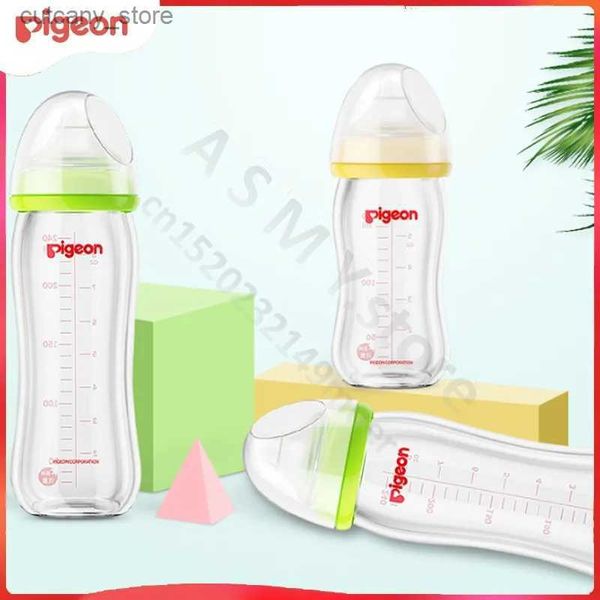 Babyflaschen# Pigeon 240ML Glasflasche/Anti-Kolik-Flasche für Neugeborene/Bisphenol A-frei/Weithals L240327