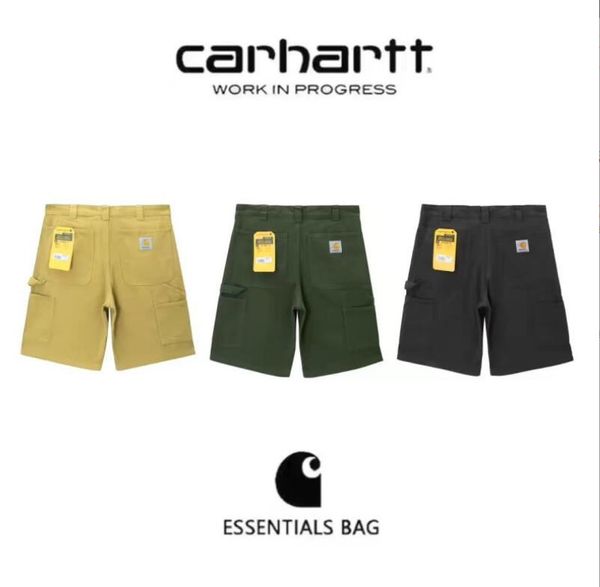 Calções masculinos plus size b147 workwear lona multi bolso shorts cinto casual solto calças de meio comprimento masculino e feminino na moda