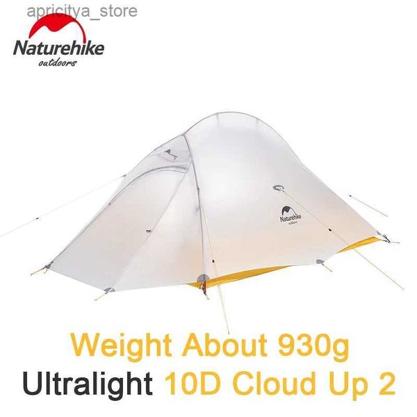 Tende e rifugi Naturehike Upgrade 20D 10D Cloud Up 2 Tenda da campeggio Tenda da trekking per esterni impermeabile in nylon ultraleggero per 2 persone con tappetino da viaggio24327