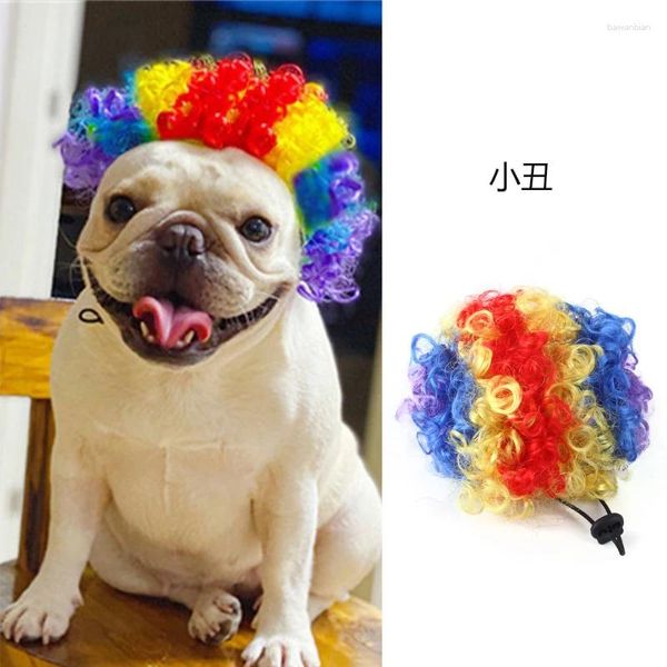 Dog Apparel Pet Fashion Wig Small Pigtails Explosion Head Shapy Puppy Acessórios Party Cat Ornament Halloween Hair Hair Products