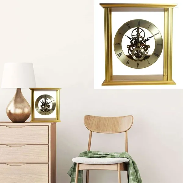 Настольные часы, металлический перспективный механизм, настенные часы, аксессуар, 160 мм, антикварная шестерня, круглые декоративные