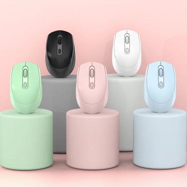 Ratos 2.4Ghz Morandi Color Wireless Mouse 1600Dpi Óptico Ajustável Gaming Bluetooth Mouse Sem Fio para Laptop 4 Chaves Ratos