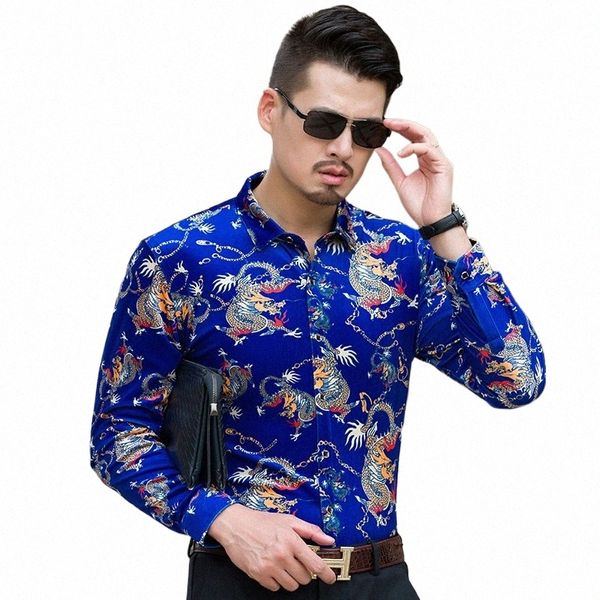 Navio livre mens ouro veet roupas camisa masculina outono masculino arrastar padrões veet dr camisa lg manga 38Xi #