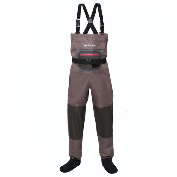 Calças ao ar livre Marrom Respirável Leve Fly Pesca Waders Meia Pé Wader para Homens Mulheres 230206 Drop Delivery Dhyvd