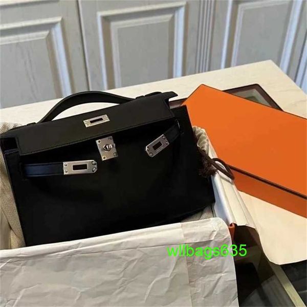 KY TOTE Taschen vertrauenswürdige luxuriöse Leder Handtasche Mini erste Generation Handtasche für Frauen 2024 New Silver Button Mini Lederkette Home Ein SOU HABE LOU HB6J