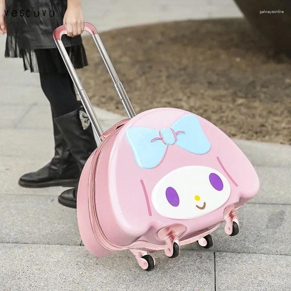 Чемоданы VESCOVO, 20-дюймовый детский багаж, универсальный чемодан на колесиках большой вместимости