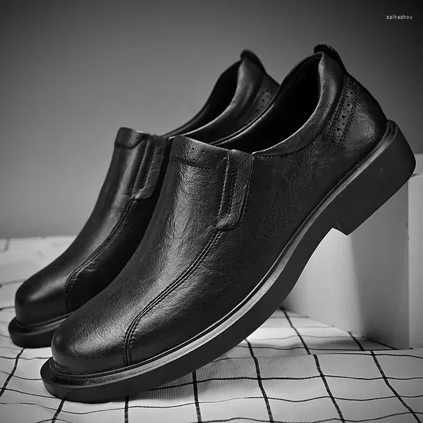 Casual Schuhe Aus Echtem Leder Männer Lace Up Mode Faulenzer Hohe Qualität Komfortables Fahren Männliche Mokassins