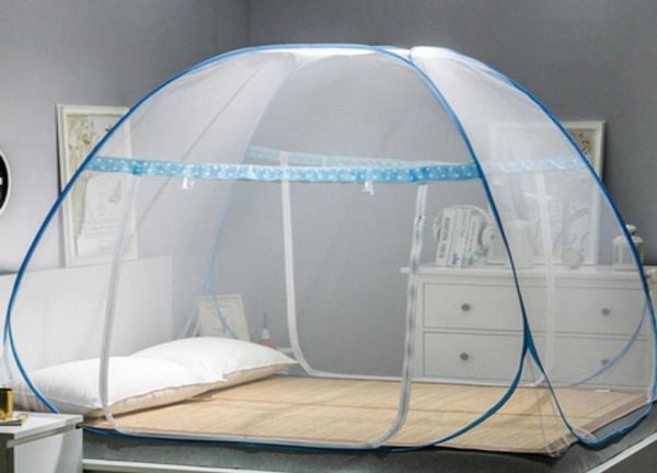 3 tamanhos mosquiteiro para cama criança adulto cama de casal dossel dobrável viagem acampamento rede tenda portátil malha moustiquaire iluminado inseto2327802