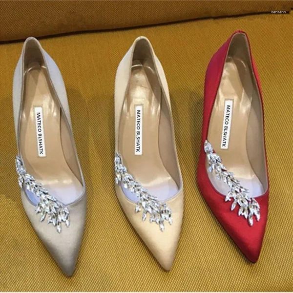 Туфли 2024 г., туфли с пшеничными ушками, водными бриллиантами, на тонком остроконечном каблуке, на высоком каблуке, свадебные, винно-красные, для свадебных девушек