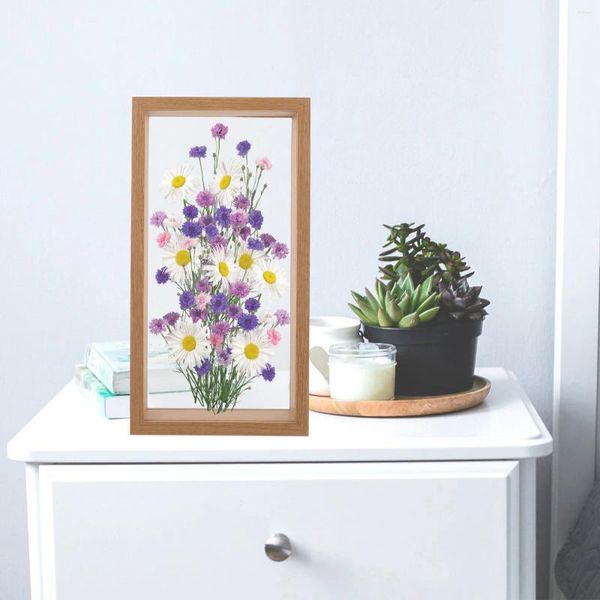 Quadros Po Frame Display Box Seco Flower Holder Specimen Stand Prateleira Inseto Caso Imagem De Madeira Pequena