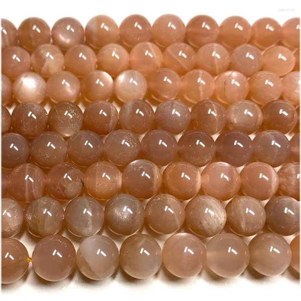 Pedras preciosas soltas veemake natural real genuíno ouro moonstone sunstone flash luz redonda pedra preciosa contas de bola 08108