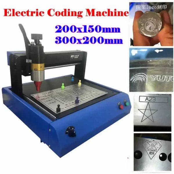 Macchina di codifica per marcatura in metallo in acciaio inossidabile elettrico portatile 300x200 mm Plotter di taglio della targhetta da targa 200x150mm 400w Potenza