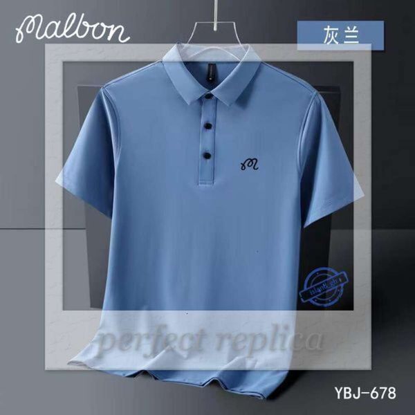 Malbon Mens Camisetas Verão Bordado Malbon Golf Polo Camisa Homens de Alta Qualidade Mens Manga Curta Respirável Secagem Rápida Top Business 166