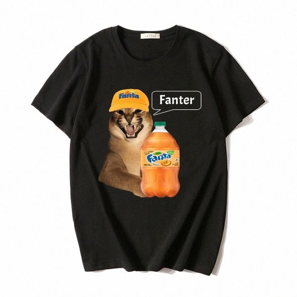 Demotivatial Big Floppa Cat Meme Fanter T-Shirt für Männer Frauen Lustige Cott Kurzarm T-Shirts 2023 Carto Übergroßes T-Shirt 13vx #