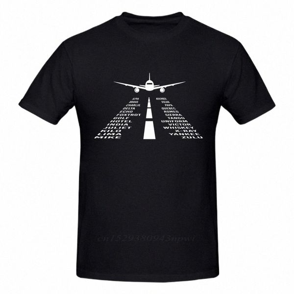 novità Aereo Phetic Alfabeto Pilota Magliette da uomo Fiable Streetwear T Shirt Organic Cott Camiseta j4k8 #