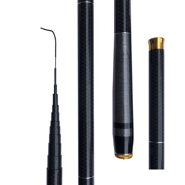 Varas de pesca de barco GDA Haste de fibra de carbono Stream Pólo de mão Alimentador de carpa Tenkara 3 6-7 2M259C Drop entrega esportes ao ar livre Otjli Otqjt