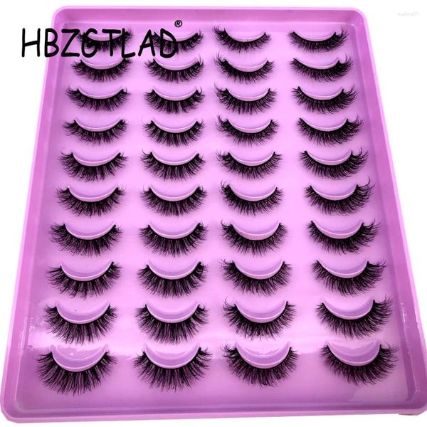 Falsche Wimpern HBZGTLAD 20 Paar 3D-Nerzwimpern natürliche dramatische dicke gefälschte Wimpernverlängerung Faux Cils Großhandel Make-up-Tools