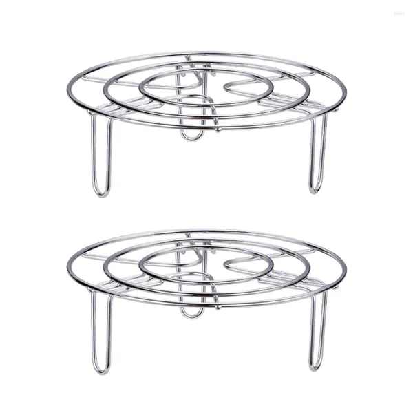Doppelte Kesselablage, Küchenwerkzeug, runder Dampfgarer, Untersetzer, robuster Ständer, Heizzubehör, Topf, Pfanne, Edelstahl, langlebig, hoher Draht