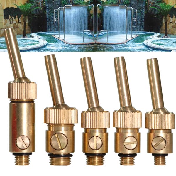 Sprinklers ajustável latão cortina de água linha fonte bicos m8m14 rosca externa interior e exterior paisagem decorativa sprinkler