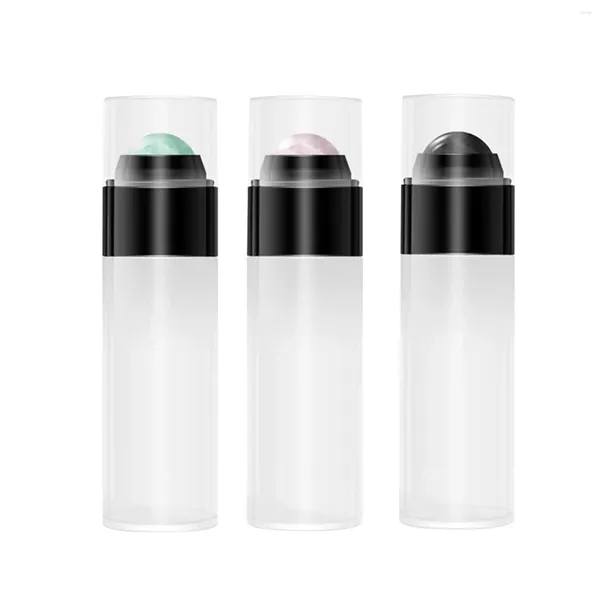 Lagerflaschen Roller 30 ml DIY -Deodorantbehälter für ätherische Öle mit Steinkugellleckfest wiederverwendbares leeres Parfüm Roll an
