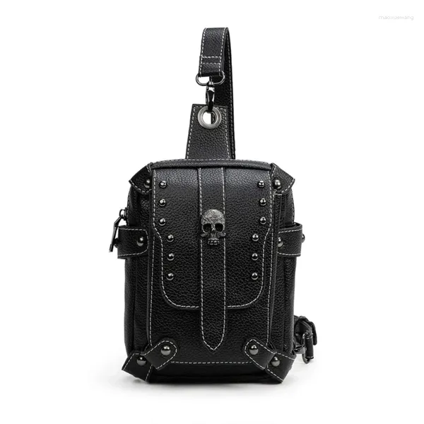 Akşam çantaları steampunk omuz çantası vintage crossbody motosiklet bel cep telefonu cüzdanı alt altı kadın kız