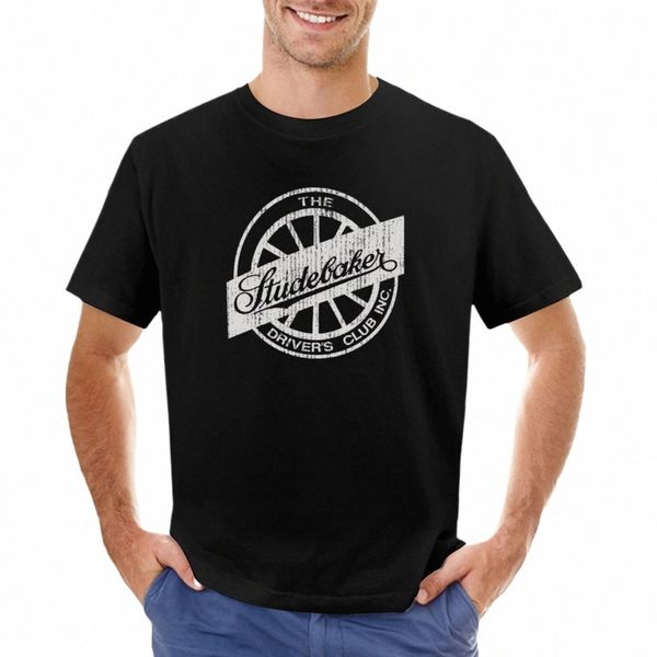 Studebaker Sürücü Kulübü A.Ş. T-Shirt Hızlı Kurutma T-Shirt Spor Fan T-Shirts Sade Siyah Tişörtler Erkekler I0NY#