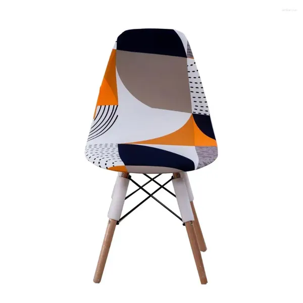Fodere per sedie 1 pezzo moderno copertura a conchiglia motivo geometrico protezione completa a 360 gradi fodera elasticizzata universale dormitorio banchetto per feste