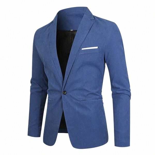 Jacke Blazer Blazer Männer Anzüge für Mann Pure Color New Fi Herrenanzug Jacke Mantel S30 M2R7#