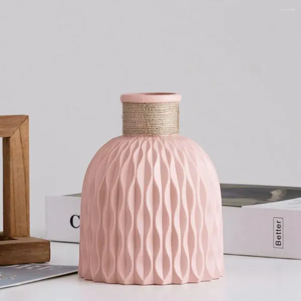 Vasen Moderne Blumenvase Weiß Rosa Blau Kunststoff Topf Korb Nordic Home Wohnzimmer Dekoration Ornament Anordnung