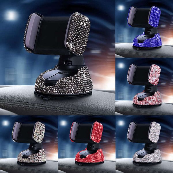 2024 bling diamante suporte do telefone do carro cristal painel automático suporte do telefone universal acessórios do carro para painel brisa ventilação de ar