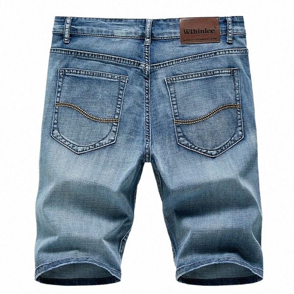 2023 летние новые мужские джинсовые шорты стандартной посадки, классические повседневные джинсы Fi Busin Trend, мужские брюки высокого качества с пятью точками a5wK #