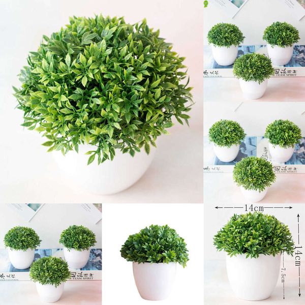 2024 simulierte Pflanze Bonsai Pflanzendekorationen Blumenball und Grasball Topfpflanze Heimdekoration Zubehör Pseudopflanze