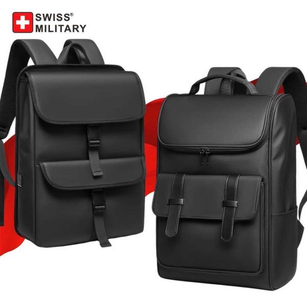 Mochila multifuncional Swiss Business Fashion com USB escolar mochila de viagem para laptop de 15,6 polegadas para homens