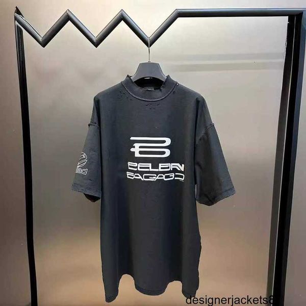 Дизайнер Instagram Paris B Home 2024 Лето AI Design Logo Футболка с короткими рукавами и принтом спереди и сзади для мужчин и женщин Семейная футболка для пар H1G9