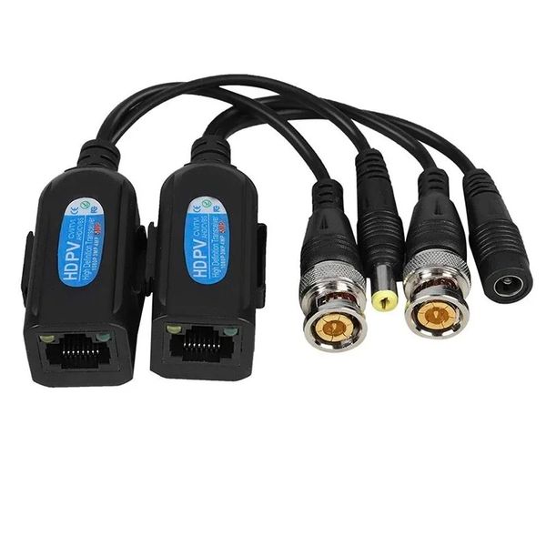 1 par Passivo CCTV Coax BNC Video Power Balun Transceiver para RJ45 Conector Hot Salerj45 Transceiverrj45 Transceptor de conector