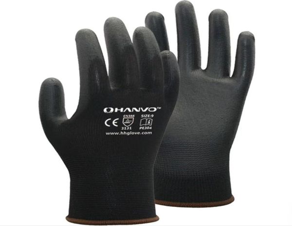 Guanti da lavoro Protezione per le mani Guanto di sicurezza in nitrile rivestito in PU per lavoro meccanico Nylon Cotone Palmo9985327