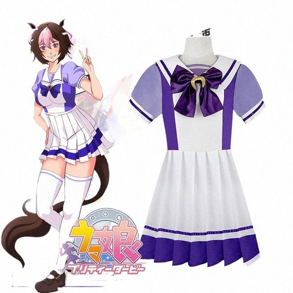 Anime Pretty Derby Tracy Cosplay Meninas Verão Dr Lady Adulto Maid Pano Ternos Uniforme Saia Cabelo Halen Mulheres Perucas h4QU #