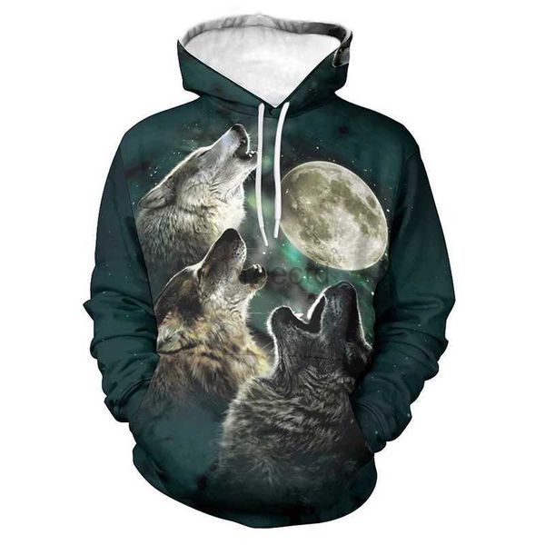 Felpe con cappuccio da uomo Felpe 2022 New Wolf Felpe con stampa 3D Top Uomo Donna Bambini Felpa con cappuccio casual Moda Streetwear Horror Cool Swearshirts Cappotto 24328