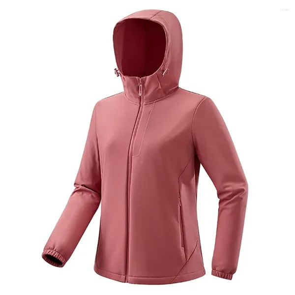 Kadın Ceketleri Arazooyi Polar Softshell Ceket Kadınlar Su Geçirmez Sıcak Rüzgar Dergisi Kamp Tırmanma Kayıtlı Yağmurluk Kış için