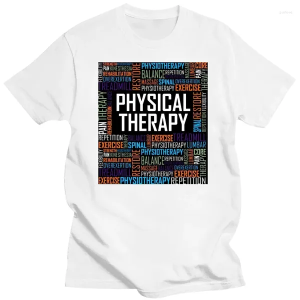 Camiseta masculina pt fisioterapia camisa presente palavras terapeuta mês camiseta algodão verão design masculino normal