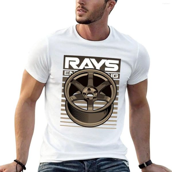 Мужские топы на бретелях, футболка с колесом автомобиля Volk Rays TE37, летняя рубашка с животным принтом для мальчиков, мужские винтажные футболки