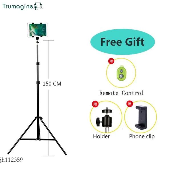 Accessori TRUMAGINE Treppiede per fotocamera digitale con supporto universale portatile in alluminio per telefono Iphone con telecomando Bluetooth