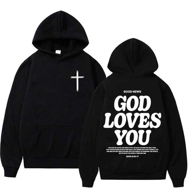 Erkek Hoodies Sweatshirts Harajuku estetik Hıristiyan İsa Kilisesi Hoodie İncil Ayet Tanrı Sizi Kapüşonlu Erkek Kadınlar Vintage Sweatshirt Sokak Giyim Y2K 24328