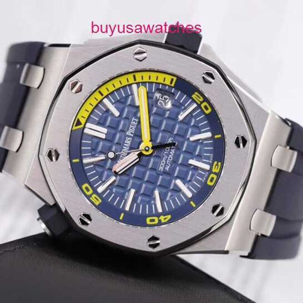 Machinery AP Наручные часы Royal Oak Series 15710ST OO Прецизионная сталь Калибр 42 мм Автоматические механические часы A027CA.01/синий циферблат