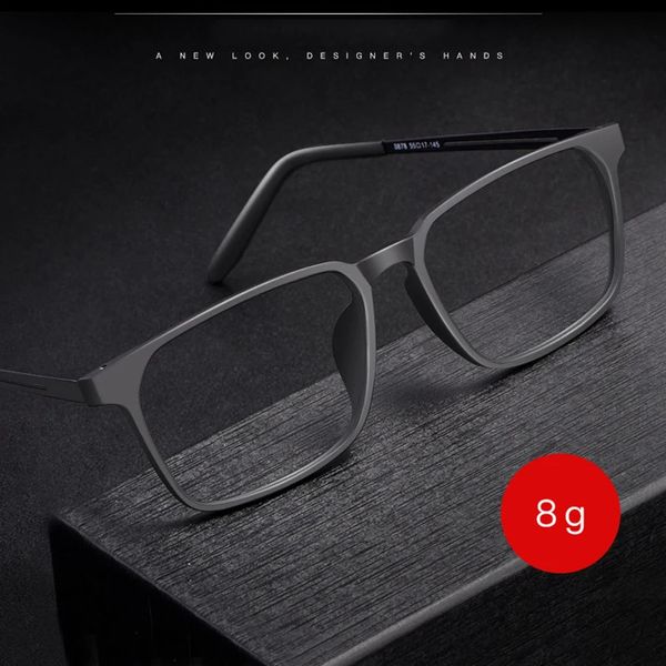Armação de óculos ópticos Gmei para homens e mulheres 8878 pernas flexíveis com aro frontal de plástico TR90 óculos 240313