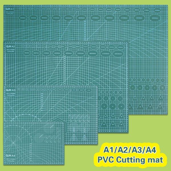 Caligrafia a1/a2/a3/a4 tapete de corte de pvc bancada de retalhos almofada de corte costura diy gravura placa de corte de couro dupla face autocura